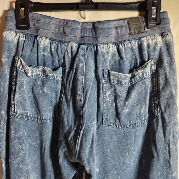 RVCA Distressed Jogger Womens M Blue Denim Look Thrashed See Pictures - Picture 6 of 11